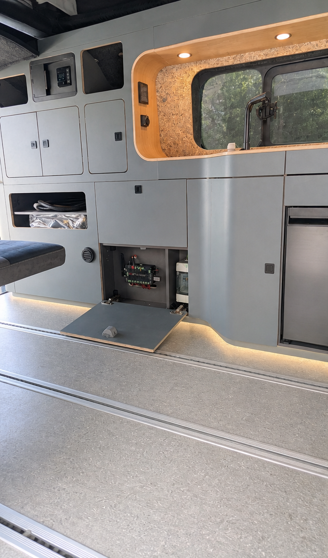 E1NS Installation und Prüfung in einer Camper Werkstatt